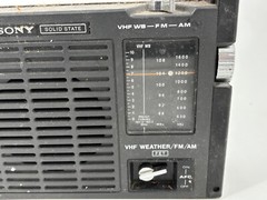 RARE Sony TFM-8100WA All Weather Radio FM AM VHF Weather Untested