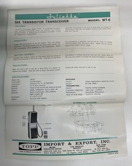 Vtg Juliette Six Transistor Transceiver Model WT-6 Walkie Talkie In Original Box