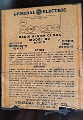 Vintage G.E. 60 AM Tube/ Clock Radio, Restored.