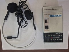 Vintage General Electric AM/FM Stereo Headset Radio Model No. 7-1600C