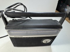 Vintage Panasonic RF-549 AC/Battery Power AM FM Portable Radio Black & Silver