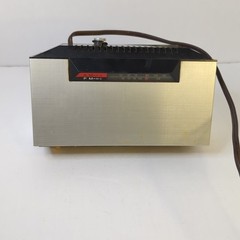 Vintage 50s Bulova Clock Transistor Radio 240 Series Mid Century Modern Silver