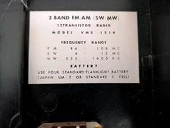 Vintage Candle VMS-1219 FM/AM/SW 3-Band 12 Transistor Portable Radio (Read)
