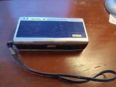 AA MARK II Handheld VINTAGE Blue Radio, Made in Hong Kong UNTESTED As is