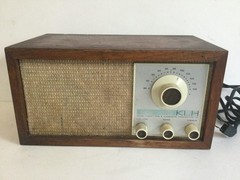 KLH Model Twenty One Table Radio VTG 60s MCM KLOSS Walnut FM Working