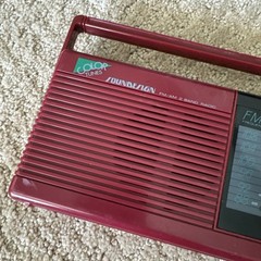 VTG Soundesign Model 2210 Red AM/FM Portable Radio Color Tunes 1980s Tested