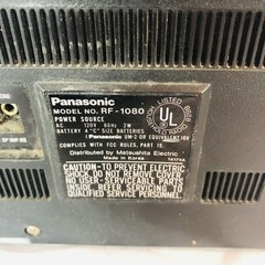 Vtg Panasonic RF 1080 AM/FM PSB 3 Band Portable Radio Black FOR PARTS OR REPAIR