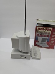Vintage AM/FM Mini Computer Styled Radio With Box – Working Condition New In box