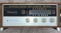 Vintage Space Age COMMODORE FUTURISTIC SOUND Radio Receiver JAPAN mcm ATOMIC 64