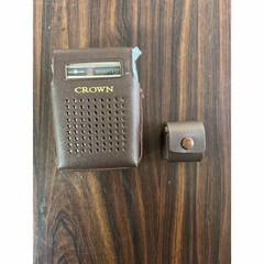 CROWN TR-680 Pocket Transistor Radio Silver967 Vintage ｗ/Box Made in Japan NEW