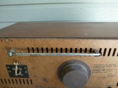Vtg Sears Model 5028 AM/FM clock Radio w/ 8&Prime; Black White Television PARTS REPAIR