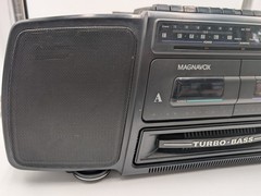 Vintage MAGNAVOX AW-7595/17 Turbo Bass Dual Cassette Boombox Radio READ