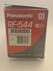 Vtg Black Portable PANASONIC AM/FM Radio #RF-544 with Speaker in original box