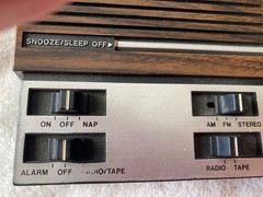 Sears 1979 Model 23400 AM/FM Cassette Clock Radio Rare Vintage fix or parts