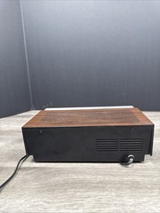70s Sears Transistor Flip Clock Radio Model 3433 AM/FM Alarm Wood
