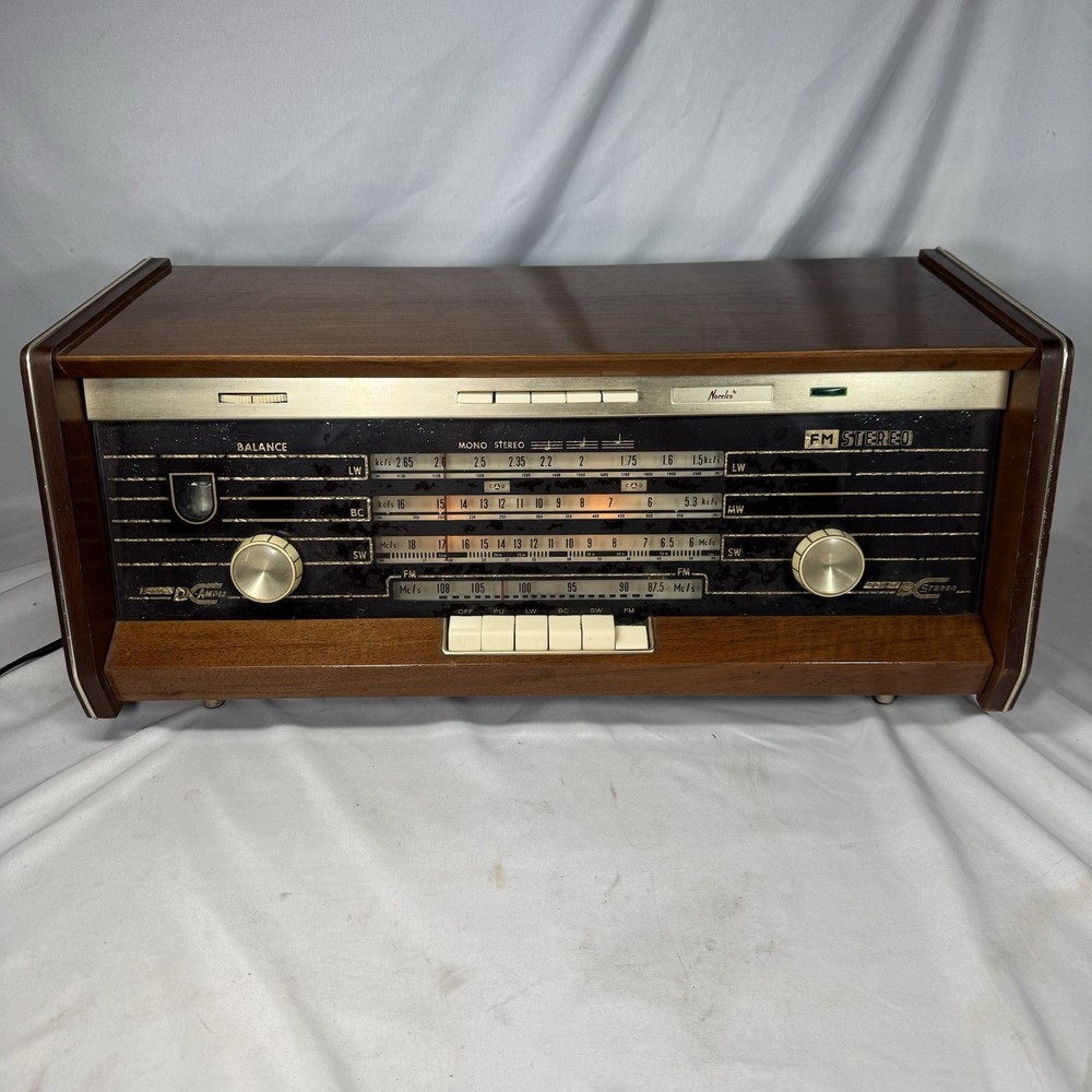 1965 Norelco Bi-Ampli Gramm FM Stereo Tube Multi-Band 75W Radio B5X43A/54 Tested