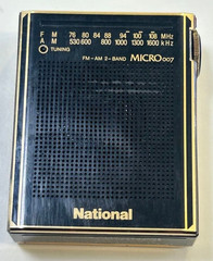 National Panasonic RF-007 Micro 007 Vintage AM FM 2-Band Pocket Radio Tested