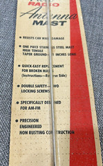 Radio Shack Realistic Auto Radio Antenna Mast One Piece Vintage Cat.# 12-1316