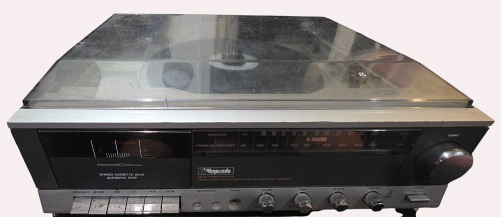 Vintage Ai Rhapsody RY-5100 AM/FM Cassette Turntable Stereo System As-Is