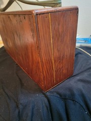 Vintage Wood Case Hand Built Unbranded Table Top Am/Fm Radio Tested Works