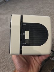 Vintage 80s Cube MAGNAVOX Dual Alarm Clock AM/FM Cream Radio D3110/37 Tested
