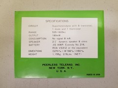 Vtg. President by Peerless Eight Transistor Desk Set AM Radio Calendar Memo NOS!