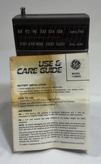 Vintage GE General Electric AM/FM Pocket Radio Model 7-2582G Portable W/ Manual