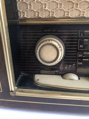 METZ 308 MCM Large Tabletop Tube AM FM SW Radio Germany As Is Parts or Repair