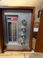 Vintage Panasonic RE-7487 Solid State FM/AM 2-Band Radio 2-Way Speaker Wood Cabi