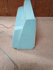 Vintage Sylvania Model 5T13 Dual Speakers Radio Works ! White And Blue Nice!