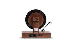 Fuse GLD Vertical Vinyl Record Player with Speakers, Bluetooth, AUX – Black Trim