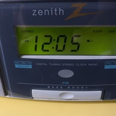 Zenith Z212G AM/FM Stereo/TV Digital Tuning Clock Radio Stereo Wide Tested Works