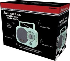 Retro-Inspired Mint Green Portable Radio with AM/FM – Ideal for Nostalgic Music