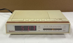 Vintage Tenkai AM/FM Clock Radio Model RC5 Works Made Hong Kong in VGC