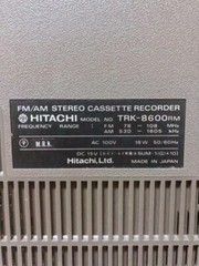 HITACHI TRK-8600RM Cassette Recorder vintage Maintained From Japan Used