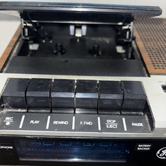 GENERAL ELECTRIC FM/AM CLOCK RADIO CASSETTE Player Model 7-4956B Tested!