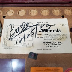 Very RARE Vintage 1953 Motorola Tube Radio Model 63L2 Working Maroon