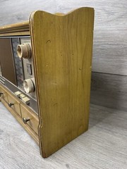 Vintage Magnavox FM049 Radio With Alarm Maple Finish Tested And Working !