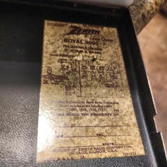 Zenith Royal 3000-1 Trans Oceanic Portable Receiver FM AM & Manual Tested Works