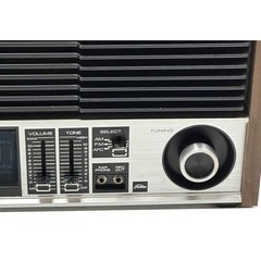 Vintage Radio Toshiba Model RH-541F Black Wood Veneer Japan c 1973