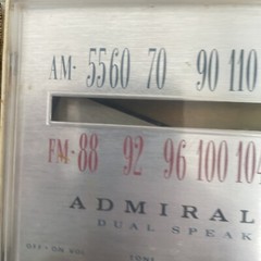 ✅️Vintage Antique Admiral Radio Wood Dual Speaker Y3921 for parts or repair
