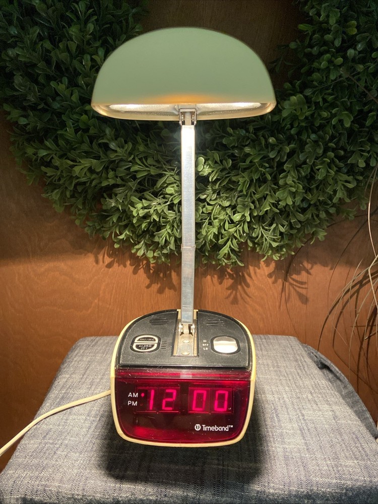 Vintage 1970&rsquo;s Timeband Desk Bedside Clock & Light (Read Description)