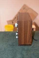 Vintage Sony FM AM Tabletop Radio Wood Grain Model ICF-9740W with OPTION