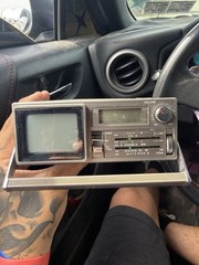 Magnavox Quartz BD 3902 SL01 Portable AM/FM Clock Radio with TV