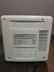 Soundesign AM/FM CUBE Alarm Clock Radio Cassette Player # 3833 WHT