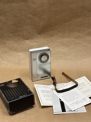 Sony TFM-850W Transistor FM/AM Radio With Original Leather Case And Documents