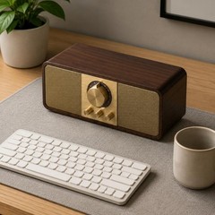 Wood Grain Radio Speaker Battery-Powered Battery Vintage Speaker Portable