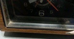 Vintage General Electric Clock Radio Model 7-4553D Walnut Grain Finish *Working