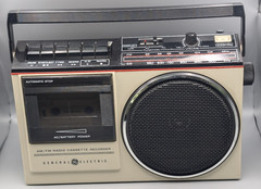 Vintage General Electric GE 3-5244B AM/FM Radio Works Cassette Recorder Repair