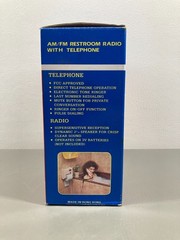 Hopesonic Restroom Radio w/ Telephone Toilet Paper Holder HE-841 New Old Stock
